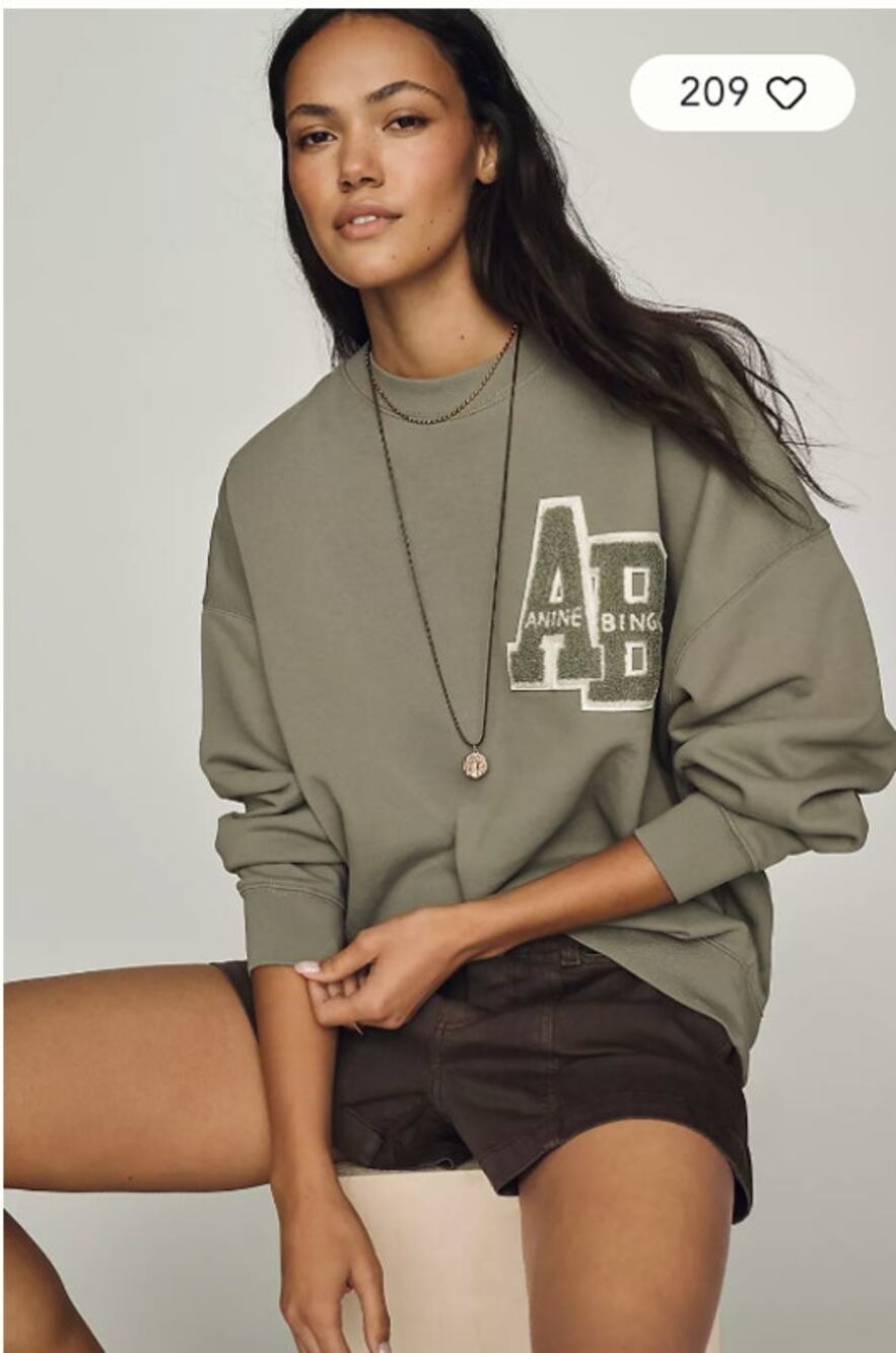 Anine Bing Miles Sweatshirt Medium NEW - Picture 1 of 5